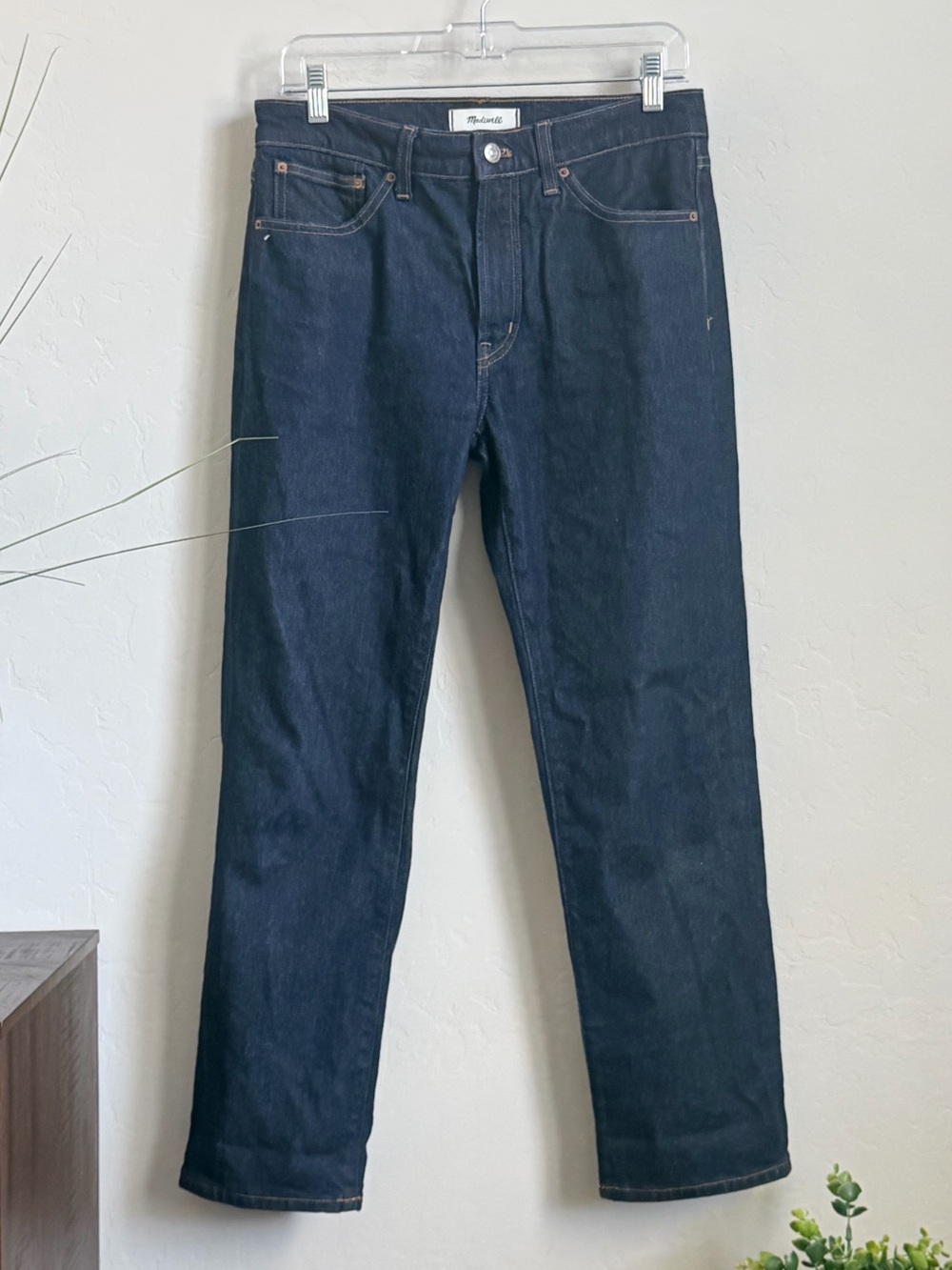 NWT Madewell The Jules Slim Straight Jean Dark Wash Denim Size 27 NX990